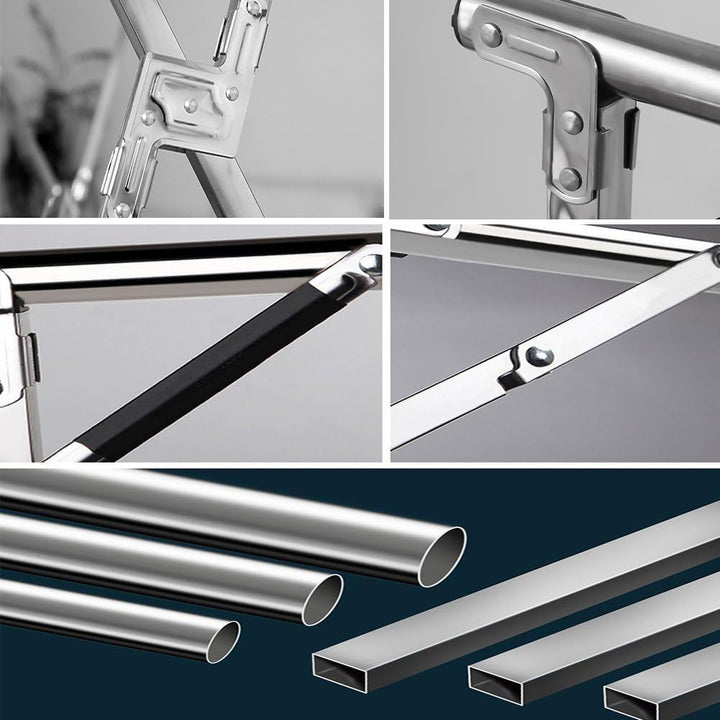 Klappbar Kleiderständer Garderobenständer Edelstahl Wäscheständer Kleiderstangen Ausziehbar 110-150c