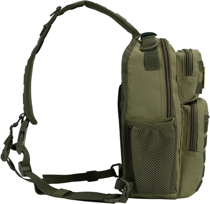 Hannibal Tactical Sling Rucksack Large Rover 13L Sling Pack, Olive, Taktischer Sling-Rucksack Olivgr