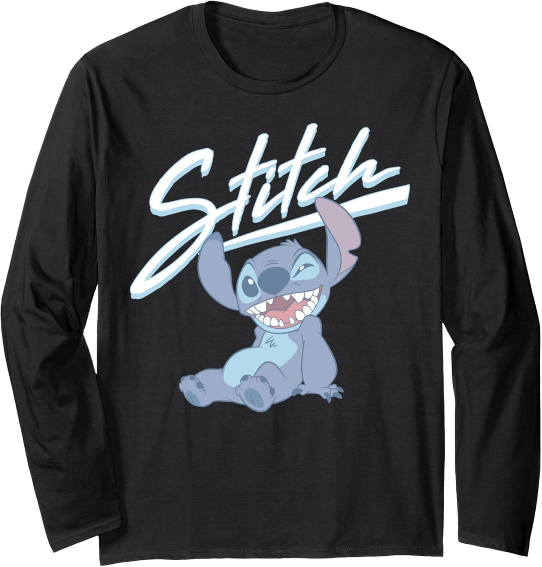 Disney Lilo & Stitch Winking Stitch Portrait Langarmshirt