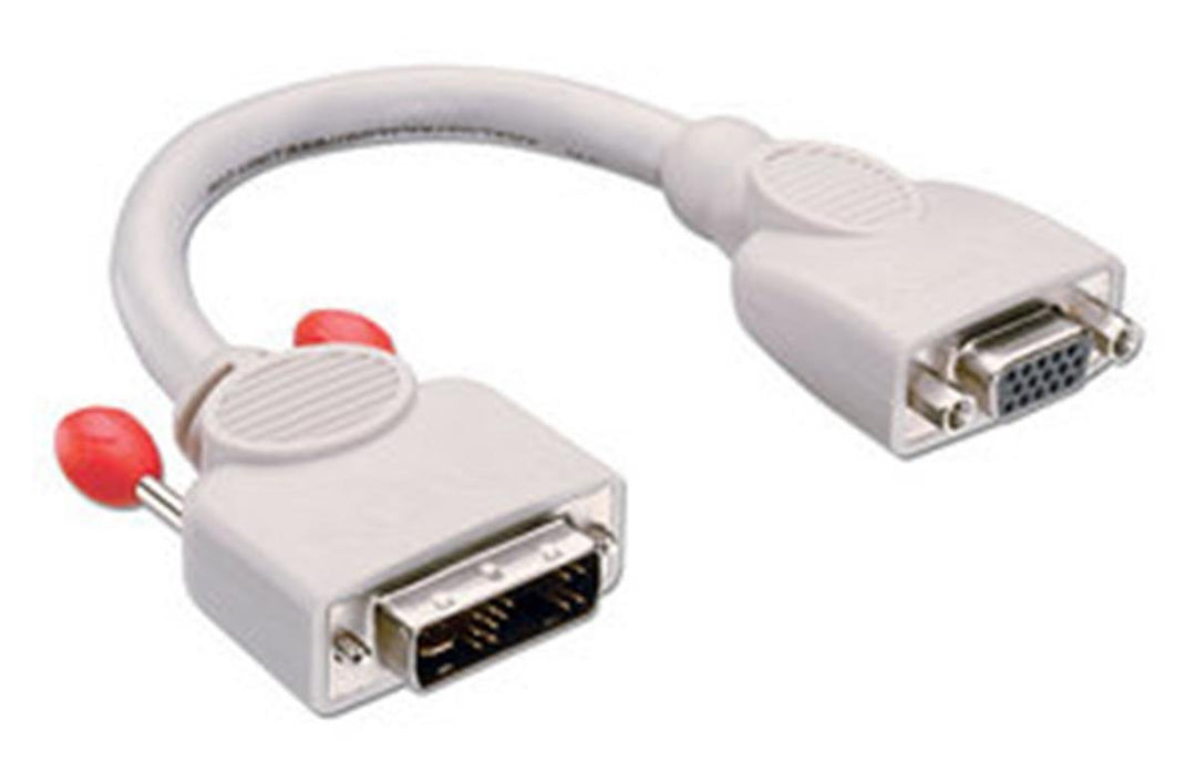 LINDY 41222 DVI-A Stecker auf VGA Kupplung Adapter grau