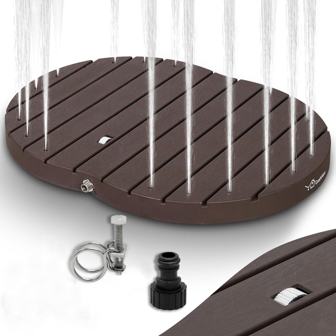 CCLIFE Gartendusche Aussendusche Bodendusche Outdoor, Aussendusche Garten Dusche Mit Fussrad, Fontän