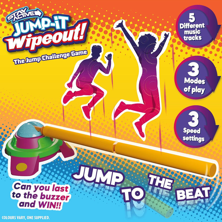 Stay Active Jump It Wipeout Musical Jump Challenge Familien-Fitnessspiel mit drehbarem Weichschaumar