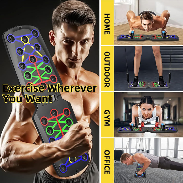 Push Up Board, 26-in-1 Multifunktions-Liegestützbrett Übungsgerät für den Heimgebrauch, System Fitne