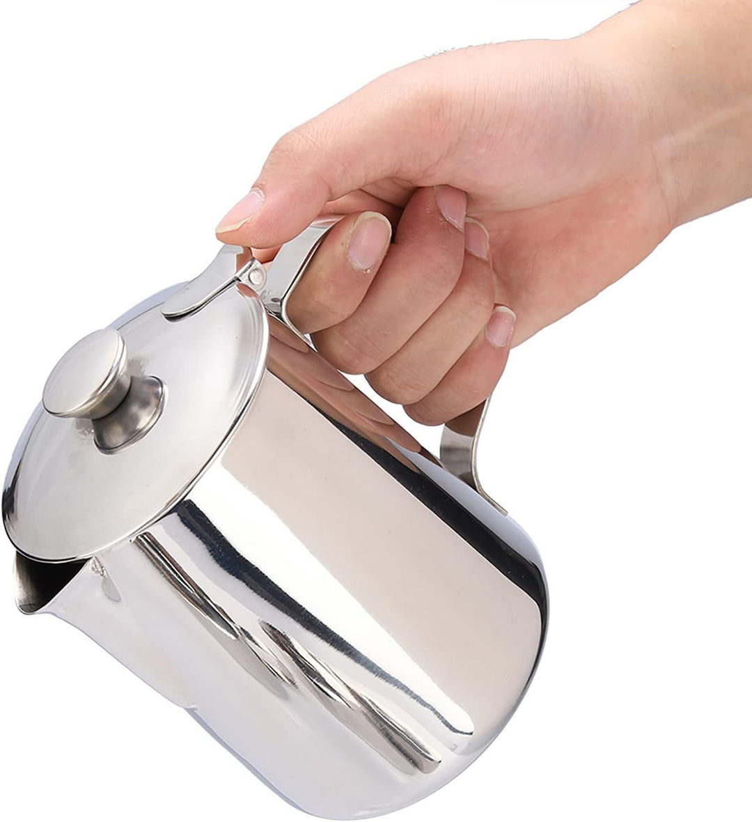 milchkanne mit deckel,Milchkanne Deckel,B0863Tqwhv,Edelstahl Milchkanne Deckel,Aufschäumkrug,Edelsta