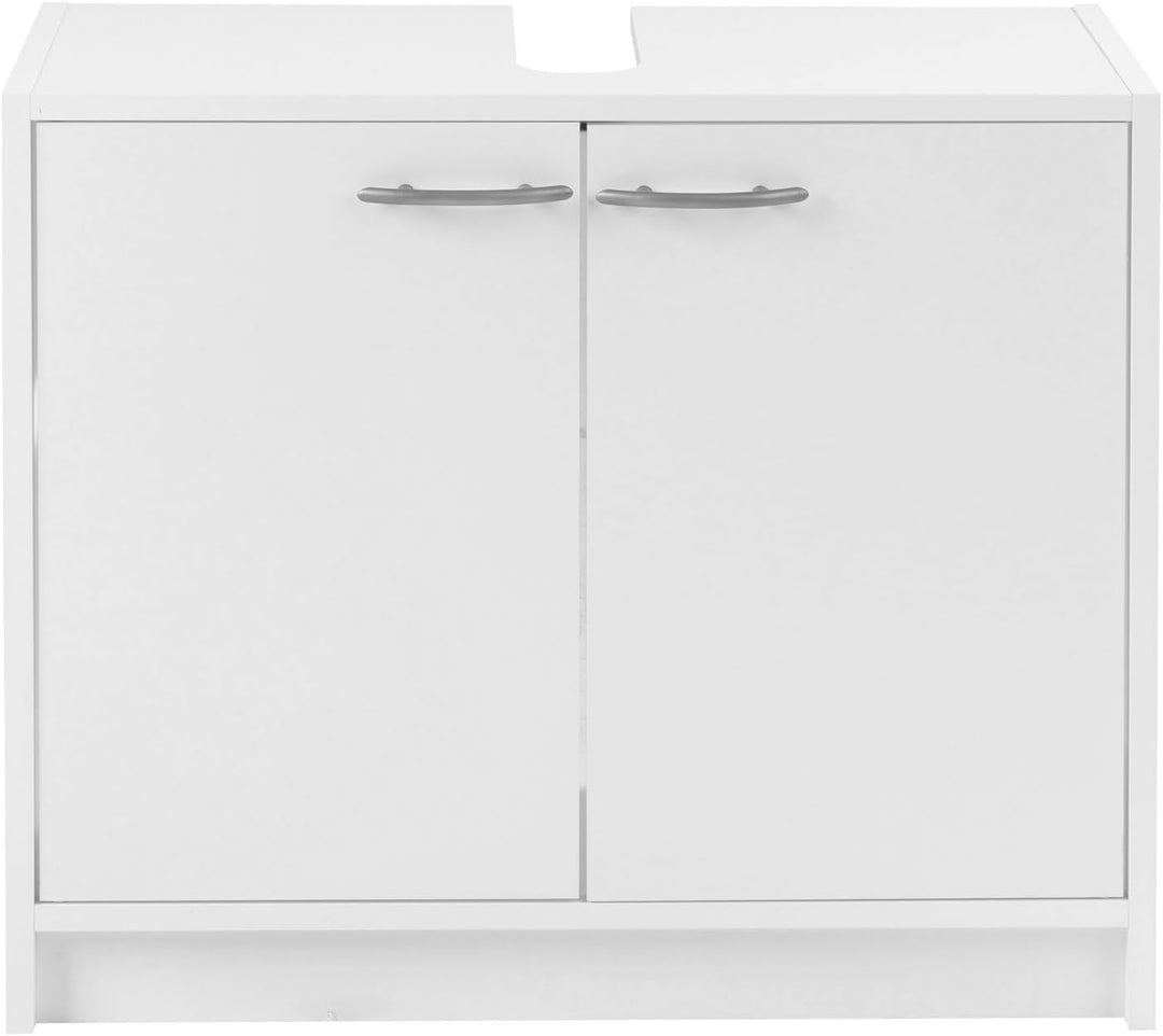 Waschbeckenunterschrank Waschtischunterschrank Badezimmerschrank | Weiss matt | 2 Türen | BxHxT: 63x