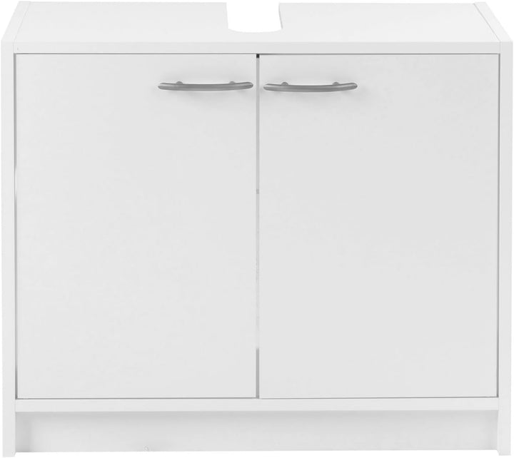 Waschbeckenunterschrank Waschtischunterschrank Badezimmerschrank | Weiss matt | 2 Türen | BxHxT: 63x