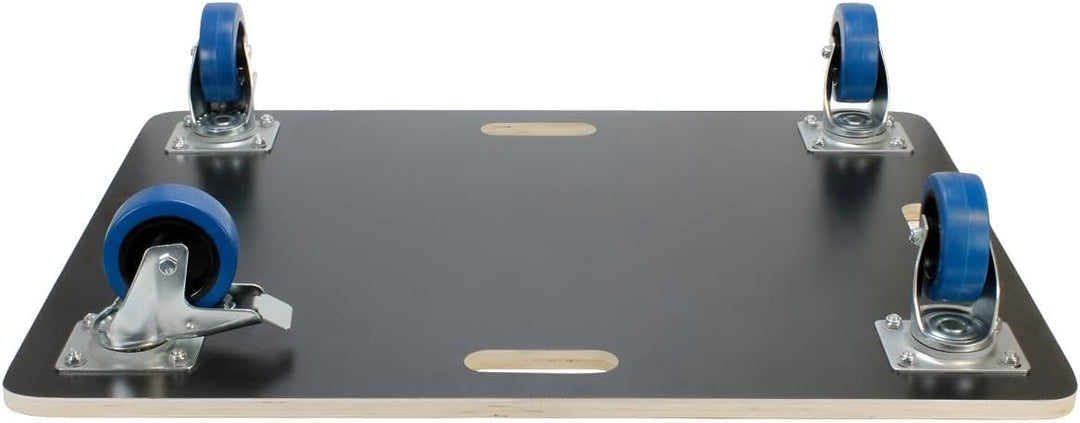 ECD Germany Transportroller mit 2x Feststellbremse 60 x 80 cm bis 800kg Siebdruckplatte - PP-Räder R
