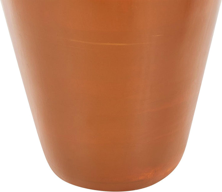 Dekorative Vase aus Terrakotta Handgefertigte Töpferei Orange Karfi