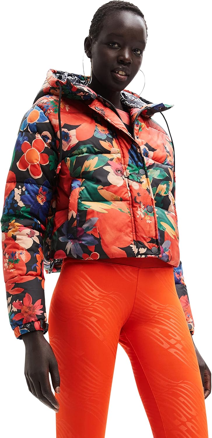 Desigual Damen Padded Short Overcoat XS Material Finishes, XS Material Finishes