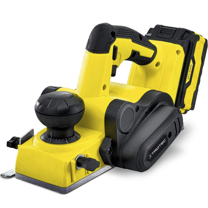 TROTEC Akku-Elektrohobel PPLS 10‑20V Hobel (20 V 4,0 Ah/max. 1,5 mm Spantiefe/max. 82 mm Hobelbreite