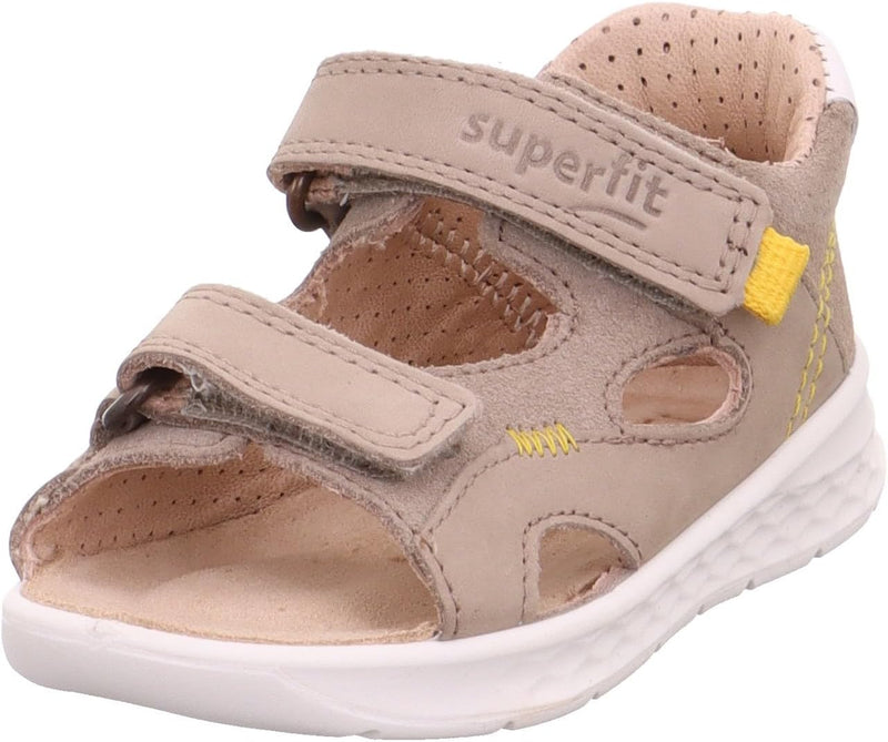 Superfit Baby Jungen Lagoon Sandale Knöchelriemen, Beige Gelb 4000