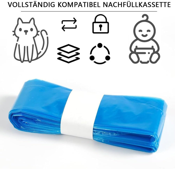 12x Nachfüllkassette Nachfüllpackungen Nachfüllfolien Windeleimer kompatibel Nachfüllfolie für Katze