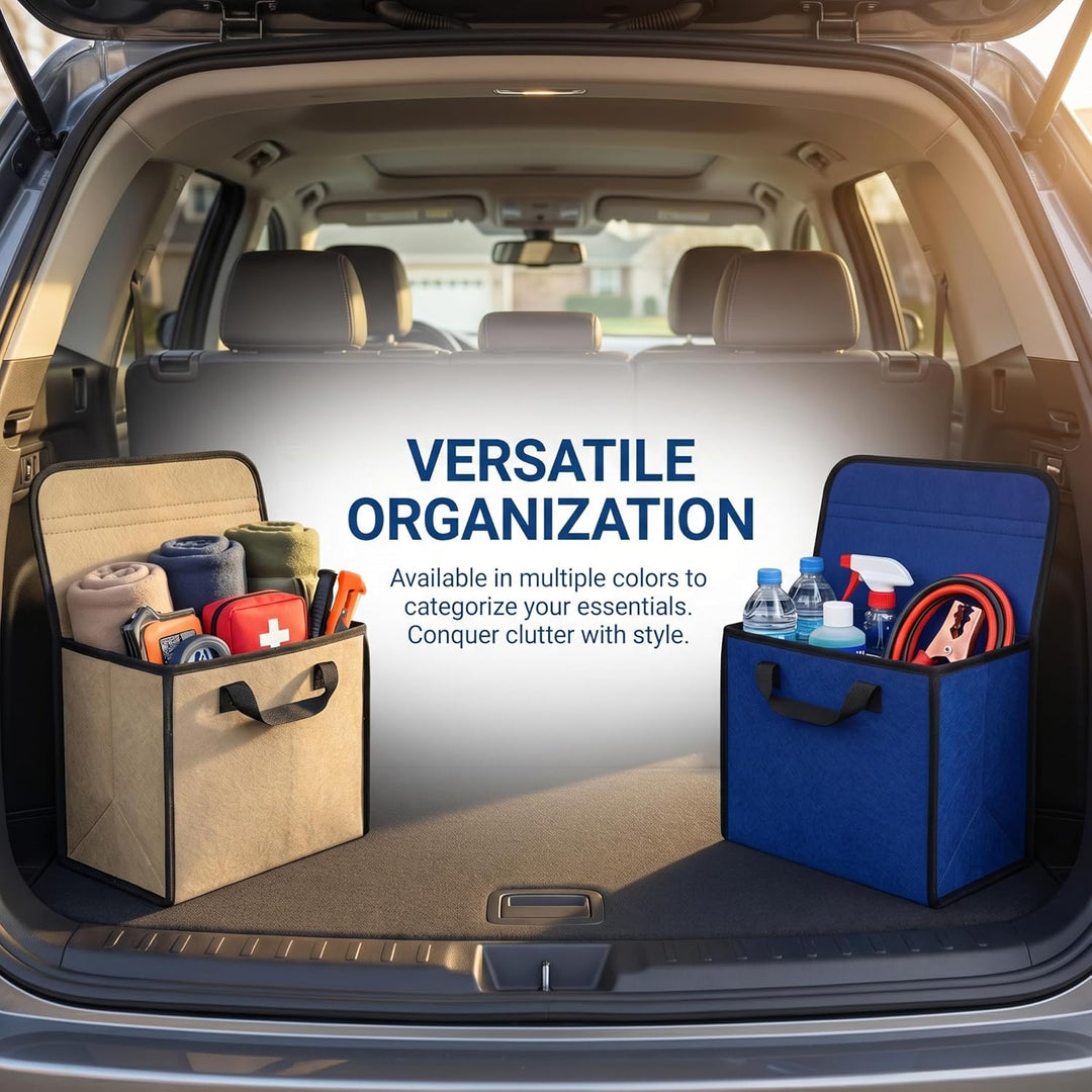 Kofferraum Organizer aus Filz, 2 Stück 30 x 19 x 27 cm Auto Kofferraum Organizer Kofferraumtasche mi