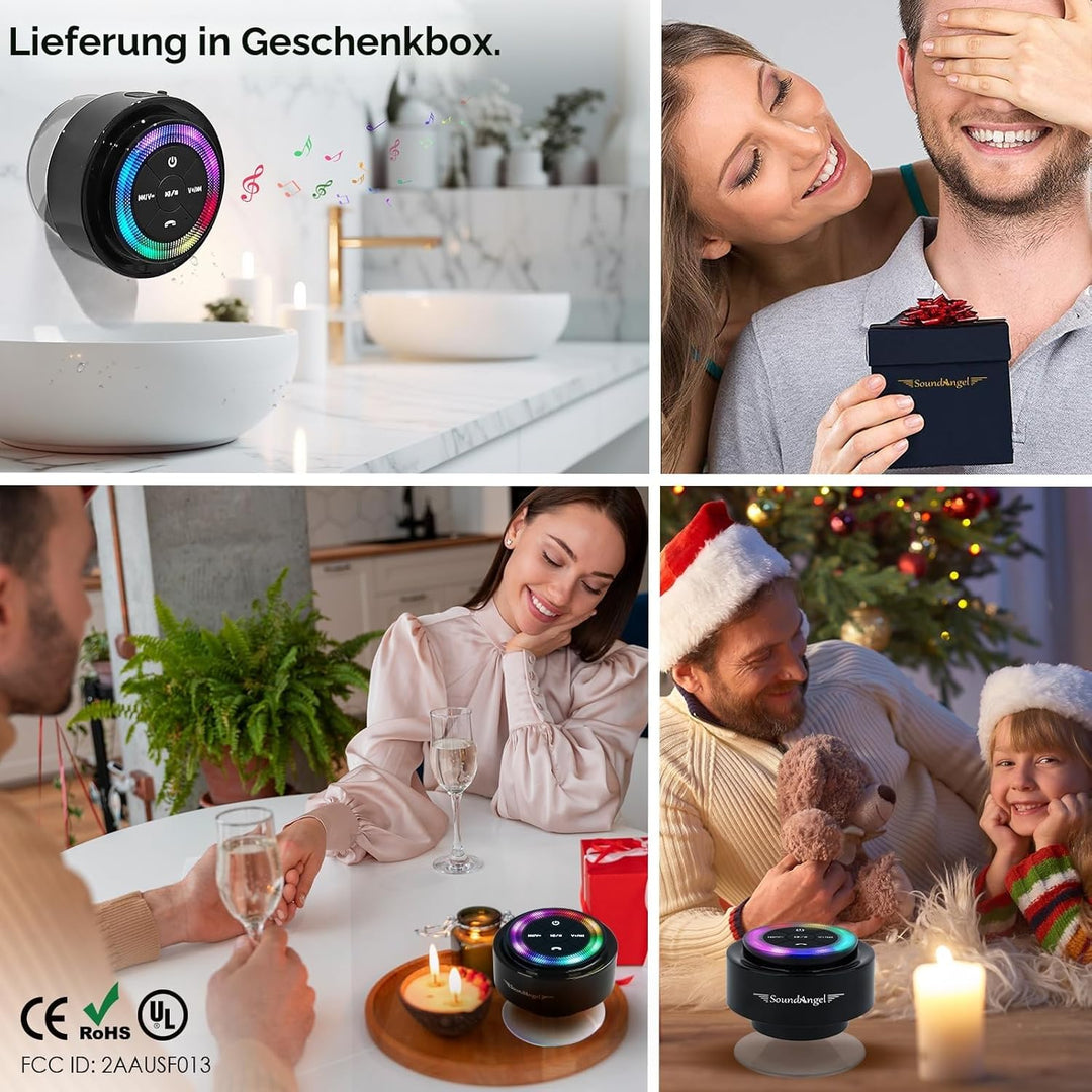 Xleader Mate Dusche Bluetooth Lautsprecher klein, Zertifiziert IPX7 Wasserdicht Bluetoothbox, Mini M