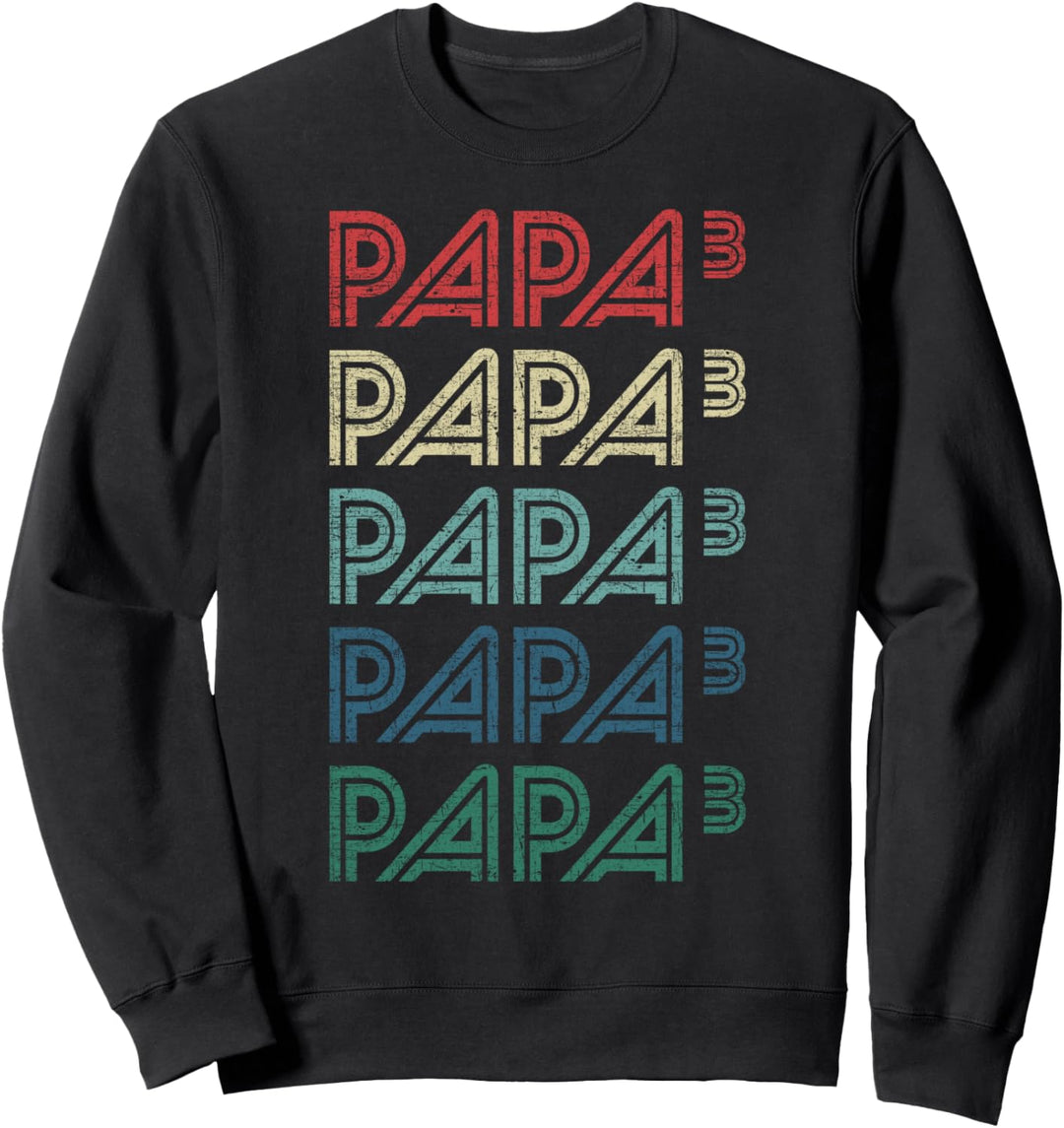 Für Papa zur Geburt, drittes Kind, Papa hoch 3 Sweatshirt
