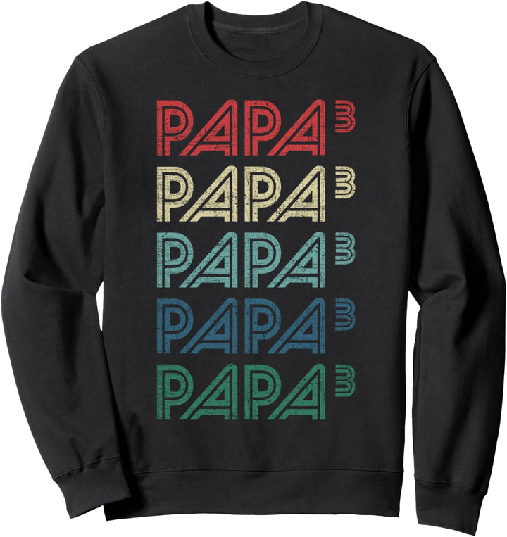 Für Papa zur Geburt, drittes Kind, Papa hoch 3 Sweatshirt