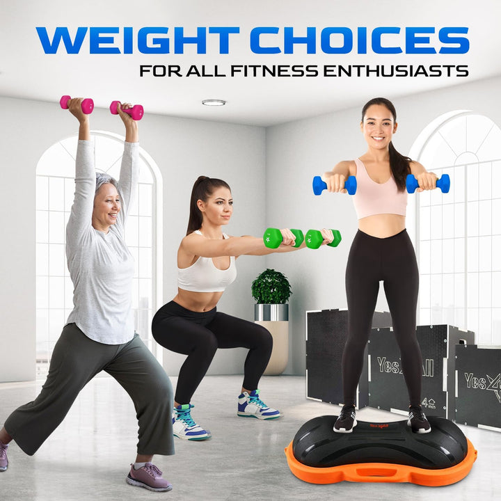 Yes4All Neopren Hanteln Set Gewichte, 2er-Sets, 1kg, 1.5kg, 2kg, 3kg, 4kg, 5kg, Dumbbells Set für Kr