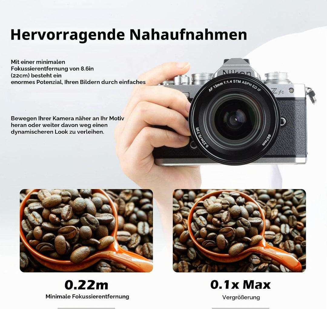 VILTROX AF 13mm F1.4 APS-C Objektiv für Nikon Z-Mount, Ultra-Weitwinkel-Autofokus Prime-Objektiv für