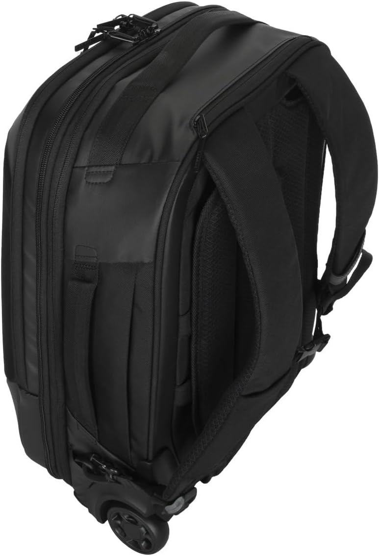 Targus TSB700EU Sport 15-15,6" Notebook-Rucksack mit Rollen Schwarz, Lässt Sich in einen Rollkoffer