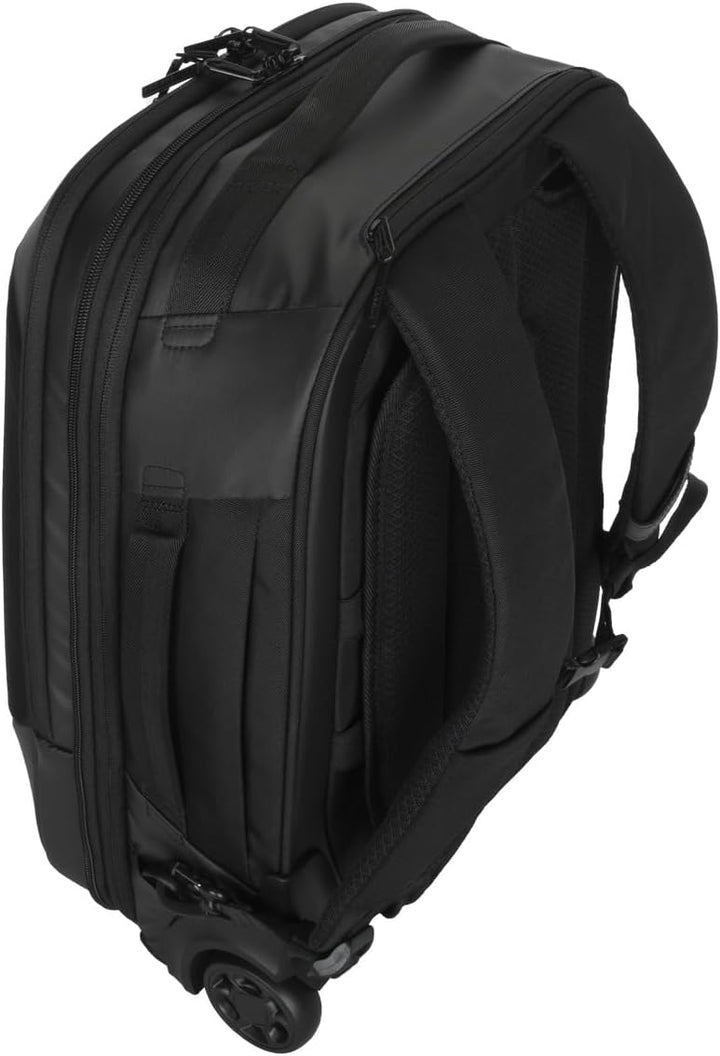Targus TSB700EU Sport 15-15,6" Notebook-Rucksack mit Rollen Schwarz, Lässt Sich in einen Rollkoffer