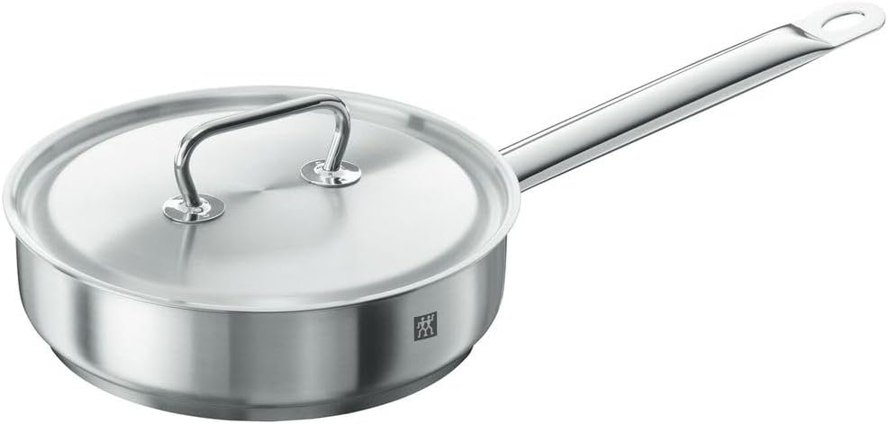 ZWILLING TWIN Classic Schmorpfanne mit Deckel, 24 cm, Induktionsgeeignet, Edelstahl, Silber Twin Cla