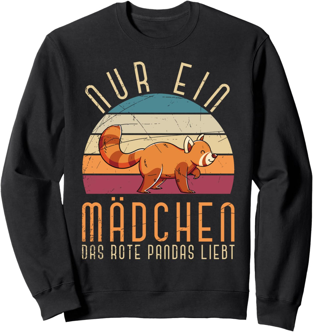 Nur ein Mädchen das Rote Pandas liebt Zoo Tier Roter Panda Sweatshirt