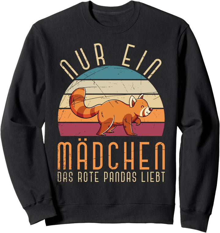 Nur ein Mädchen das Rote Pandas liebt Zoo Tier Roter Panda Sweatshirt
