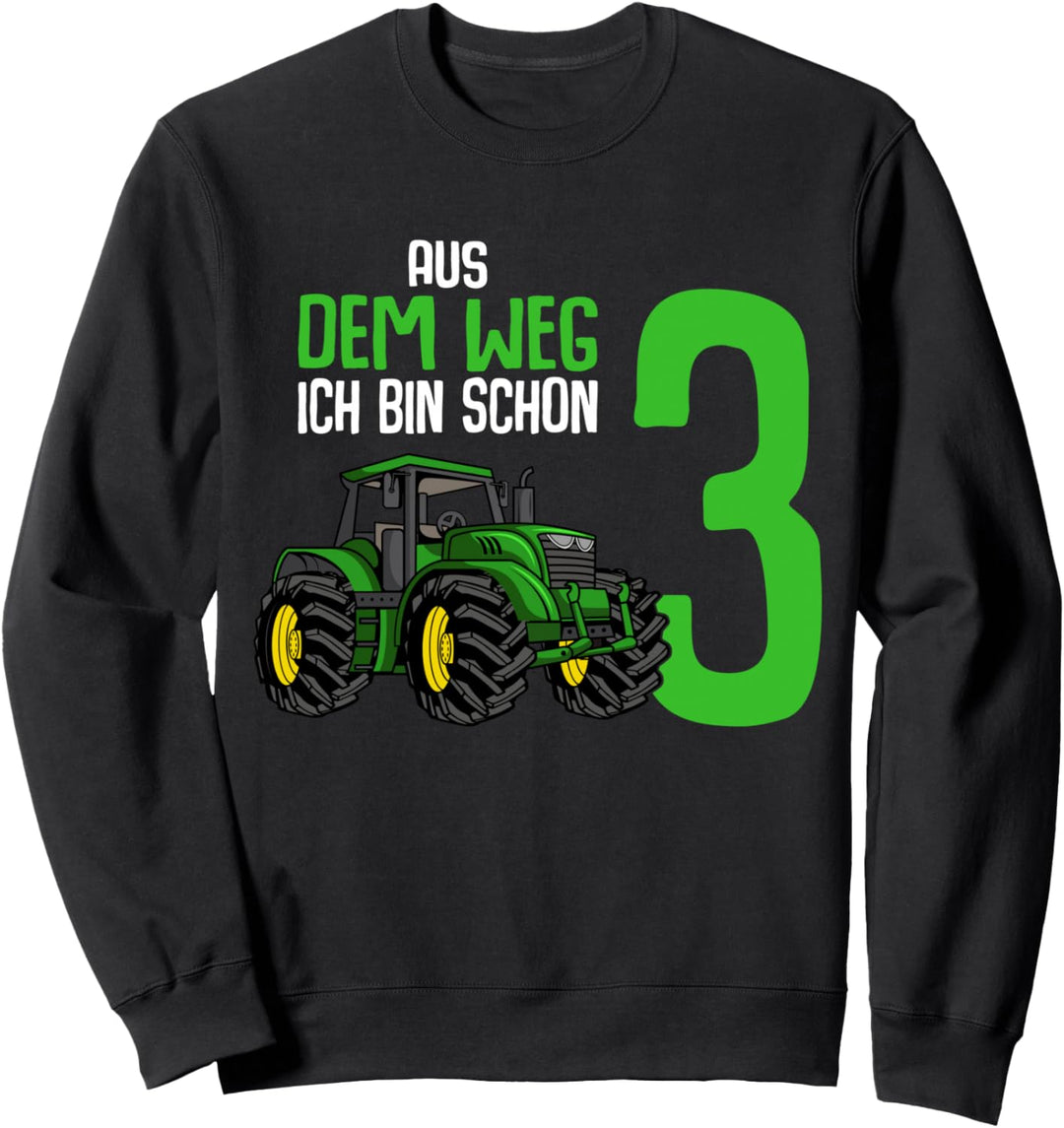 3. Geburtstag Traktor Trecker 3 Jahre Junge Kinder Sweatshirt
