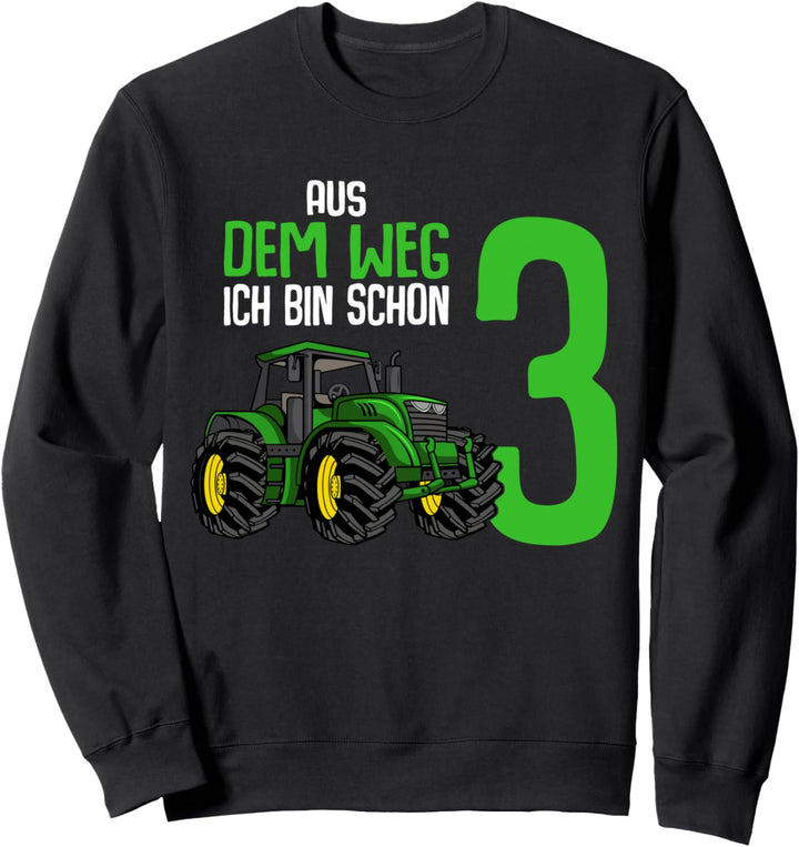 3. Geburtstag Traktor Trecker 3 Jahre Junge Kinder Sweatshirt