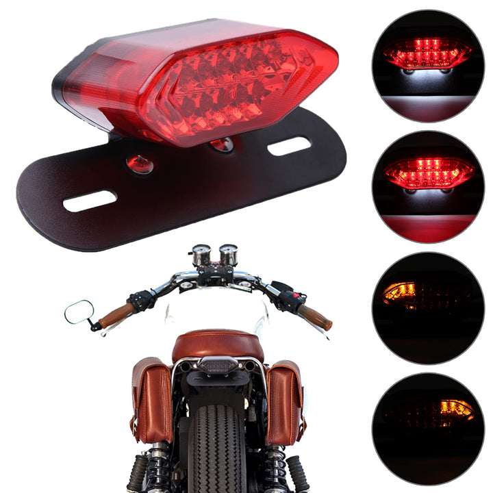 JMTBNO Motorrad 20 LED Rücklicht Bremslicht Blinker Kennzeichenbeleuchtung mit Halterung E-geprüft U