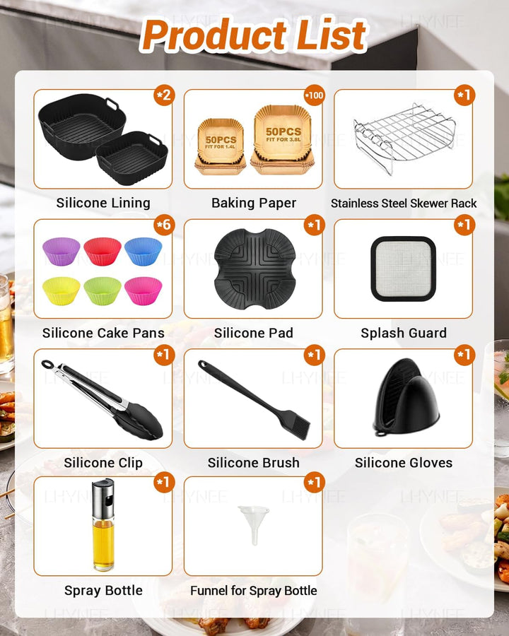 Airfryer Zubehör für Ninja CRISPi FN101EU Air Fryer, Ninja Crispi Zubehör, Silikonform Heissluftfrit