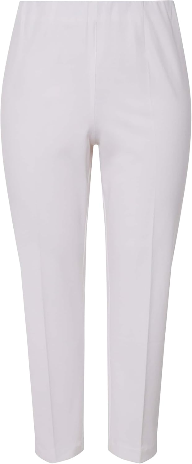 Ulla Popken Damen grosse Grössen Übergrössen Plus Size 7/8-Hose, Biese, schmales Bein, Elastikbund s