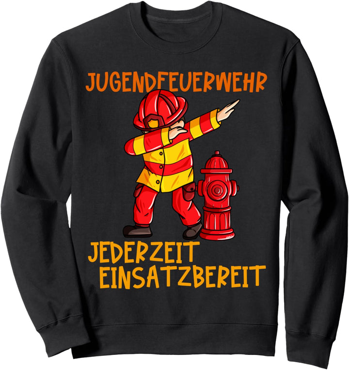 Jugendfeuerwehr Dabbing Feuerwehr Kinder Jungen Spruch Sweatshirt