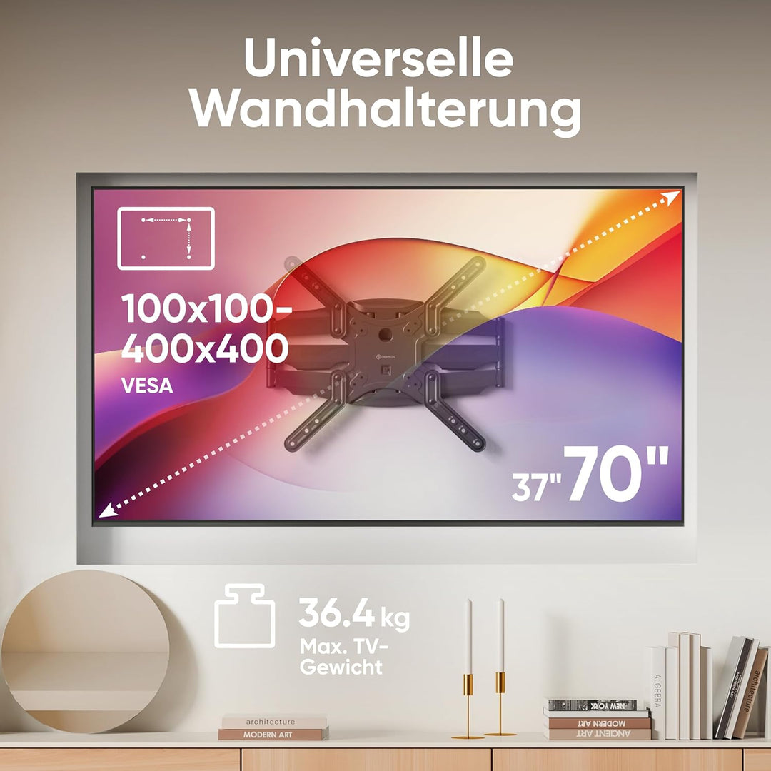 ONKRON neig- und schwenkbare Halterung für TV 37" - 70" mit einem Gewicht bis zu 36,4 kg max VESA 40