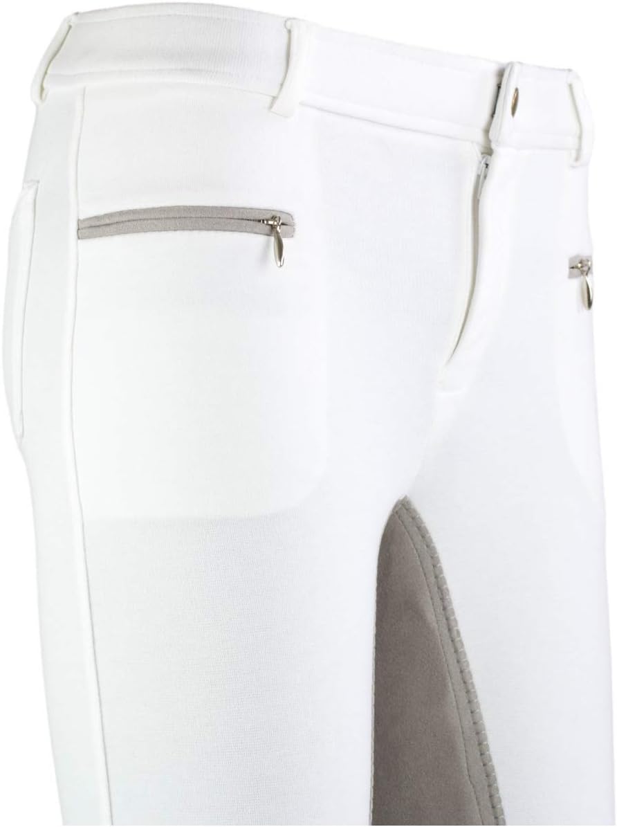 RL24 Damen Reithose Vollbesatz Flex BASICLINE 36 Weiss/Grau, 36 Weiss/Grau