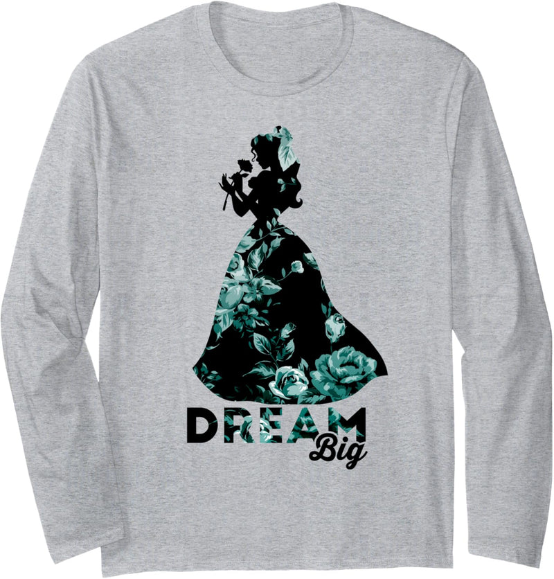 Disney Beauty And The Beast Bell Dream Big Silhouette Fill Langarmshirt