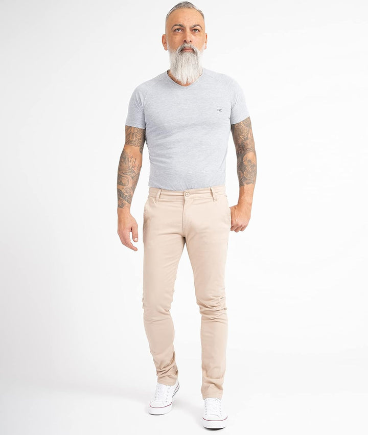 Indumentum Chino Hose Basic Slim Fit IS-305 31W / 30L Beige, 31W / 30L Beige
