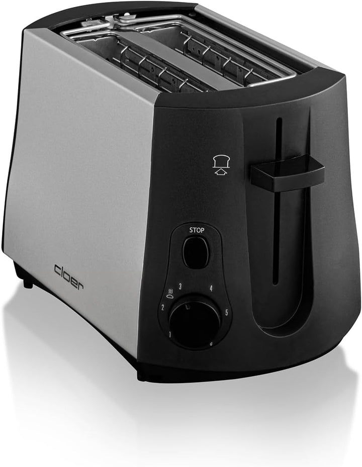 Cloer 3410 Toaster / 825 W / für 2 Toastscheiben / integrierter Brötchenaufsatz / Nachhebevorrichtun