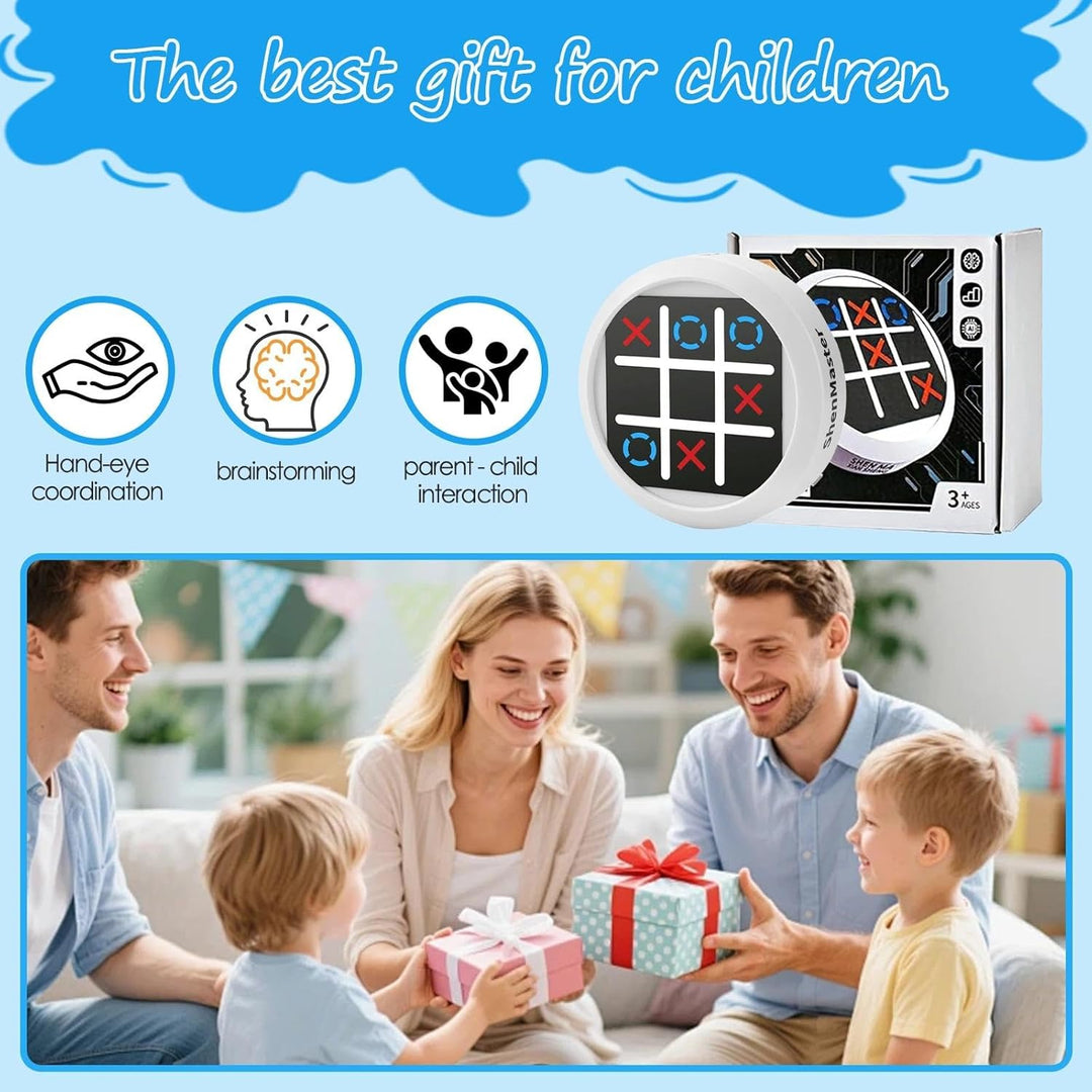 Tic Tac Toe Spiel, 4-in-1 Handheld Puzzle Console, Elektronisch Tic Tac Toe Spiel, for Educational a