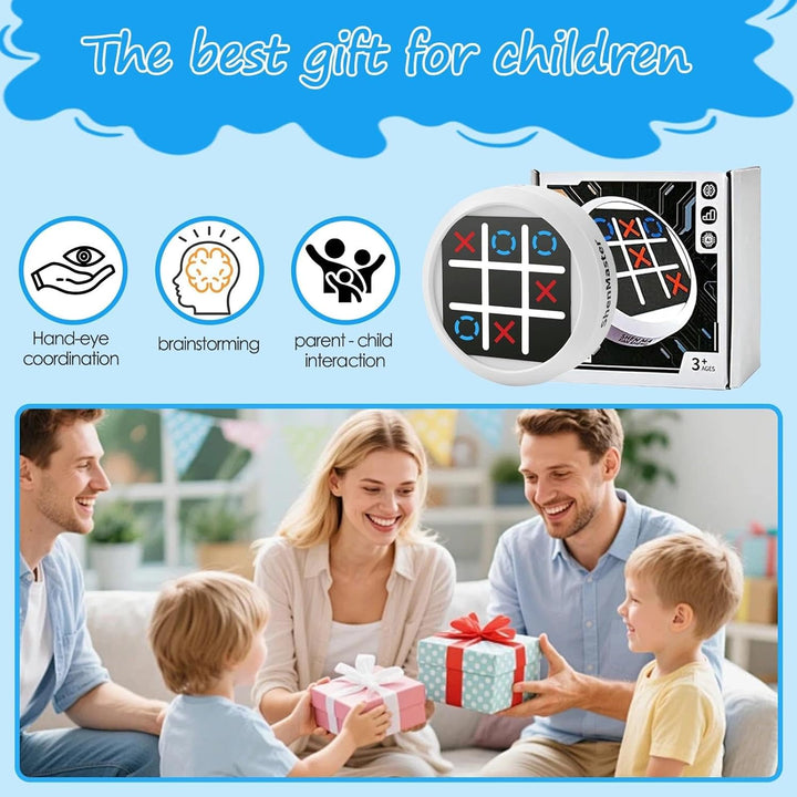 Tic Tac Toe Spiel, 4-in-1 Handheld Puzzle Console, Elektronisch Tic Tac Toe Spiel, for Educational a