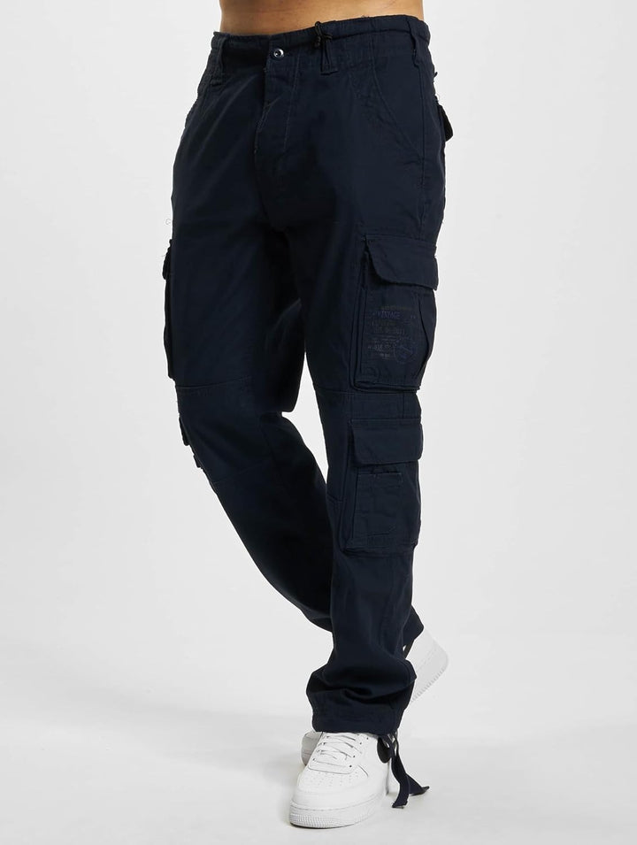 Brandit Hose Pure Vintage Slim Fit XXL Navy Blau, XXL Navy Blau