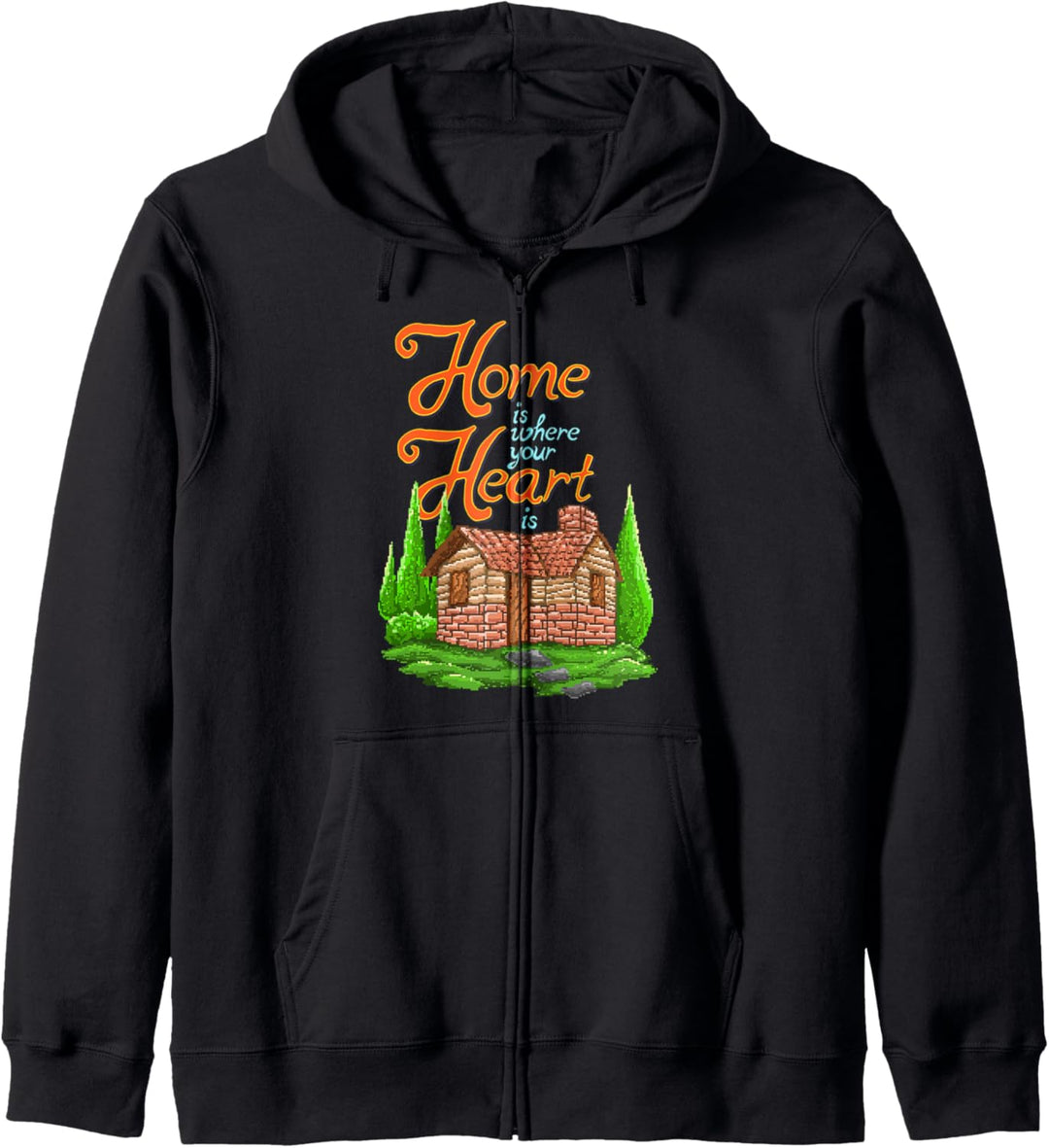 Home Is Where Your Heart Is House Pixel Kapuzenjacke