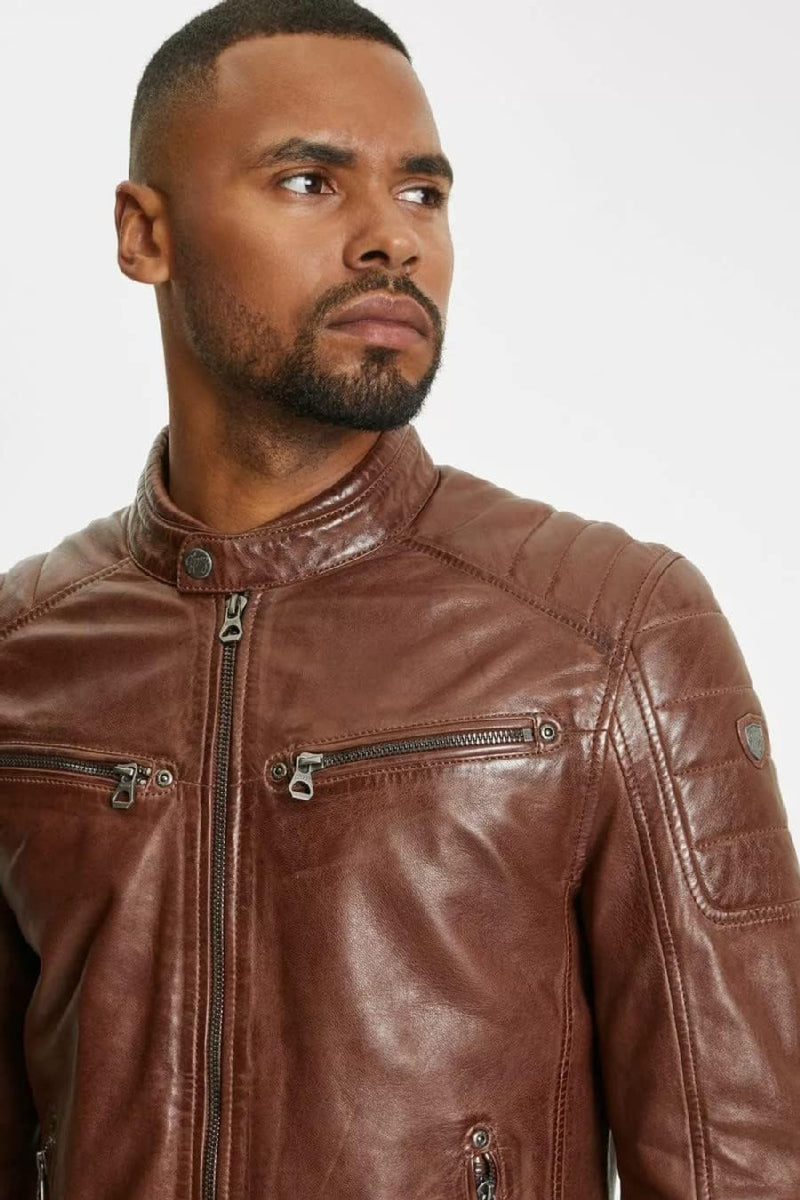 Gipsy GB Derry Laorv Männer Lederjacke schwarz Basics M Bio Cognac, M Bio Cognac