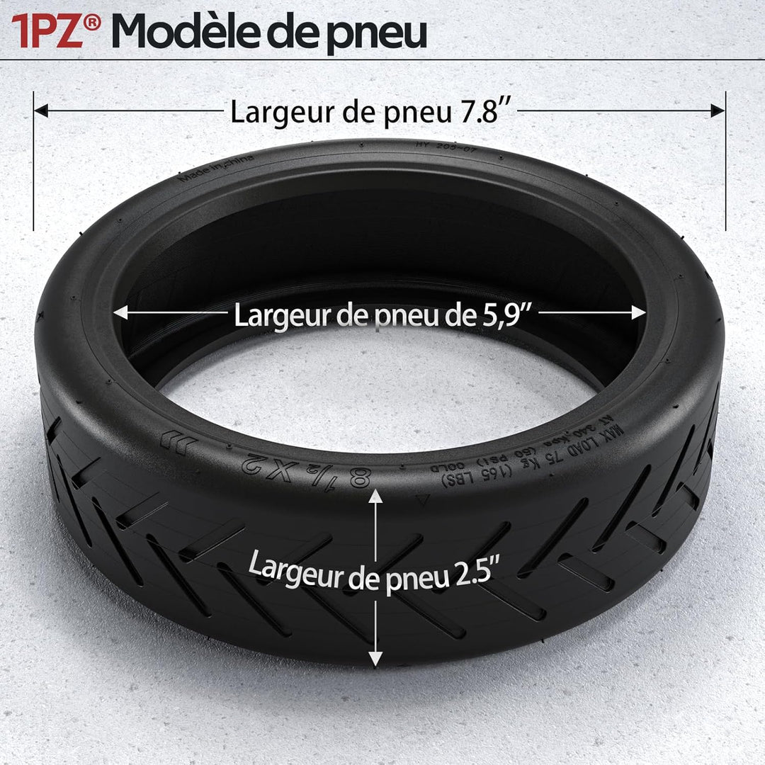 1PZ FM8-P2C 8.5 Zoll E Scooter Reifen und Schlauch 8 1/2x2 Ersatz für Xiaomi Mijia M365 Pro2 1S, 8,5