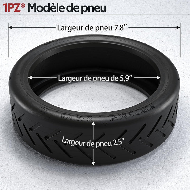 1PZ FM8-P2C 8.5 Zoll E Scooter Reifen und Schlauch 8 1/2x2 Ersatz für Xiaomi Mijia M365 Pro2 1S, 8,5