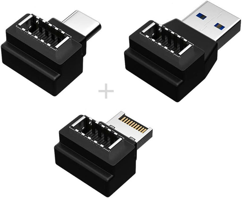 Xiwai 3 x USB 3.1 Frontplattenleiste, Buchse Typ E auf Stecker Typ-A & Typ-C USB-C Motherboard-Verlä