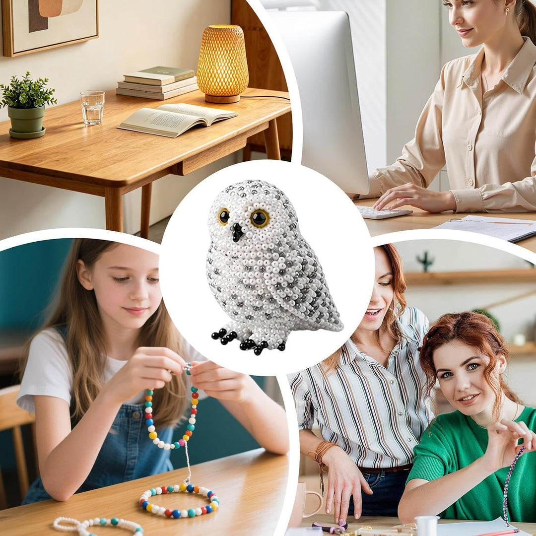3D-Perlen-Tier-Bastelset – lustiges, handgefertigtes Perlen-Bastelset mit Tiermotiven – für Zuhause,