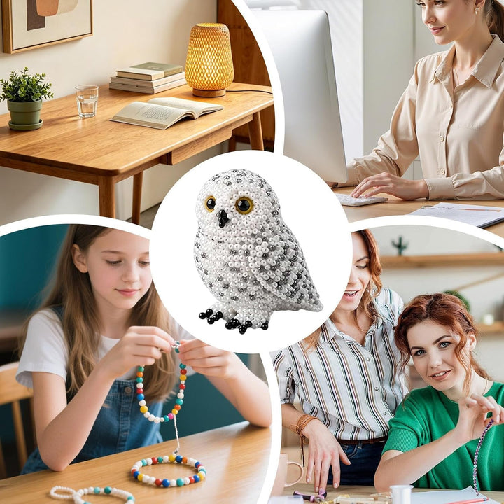3D-Perlen-Tier-Bastelset – lustiges, handgefertigtes Perlen-Bastelset mit Tiermotiven – für Zuhause,