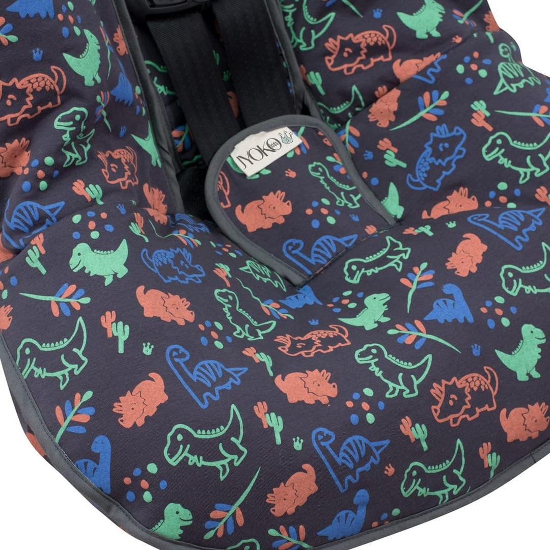 JYOKO KIDS Abdecken Gepolsterte Universal für Babyschale (Happy Dino), HAPPY DINO