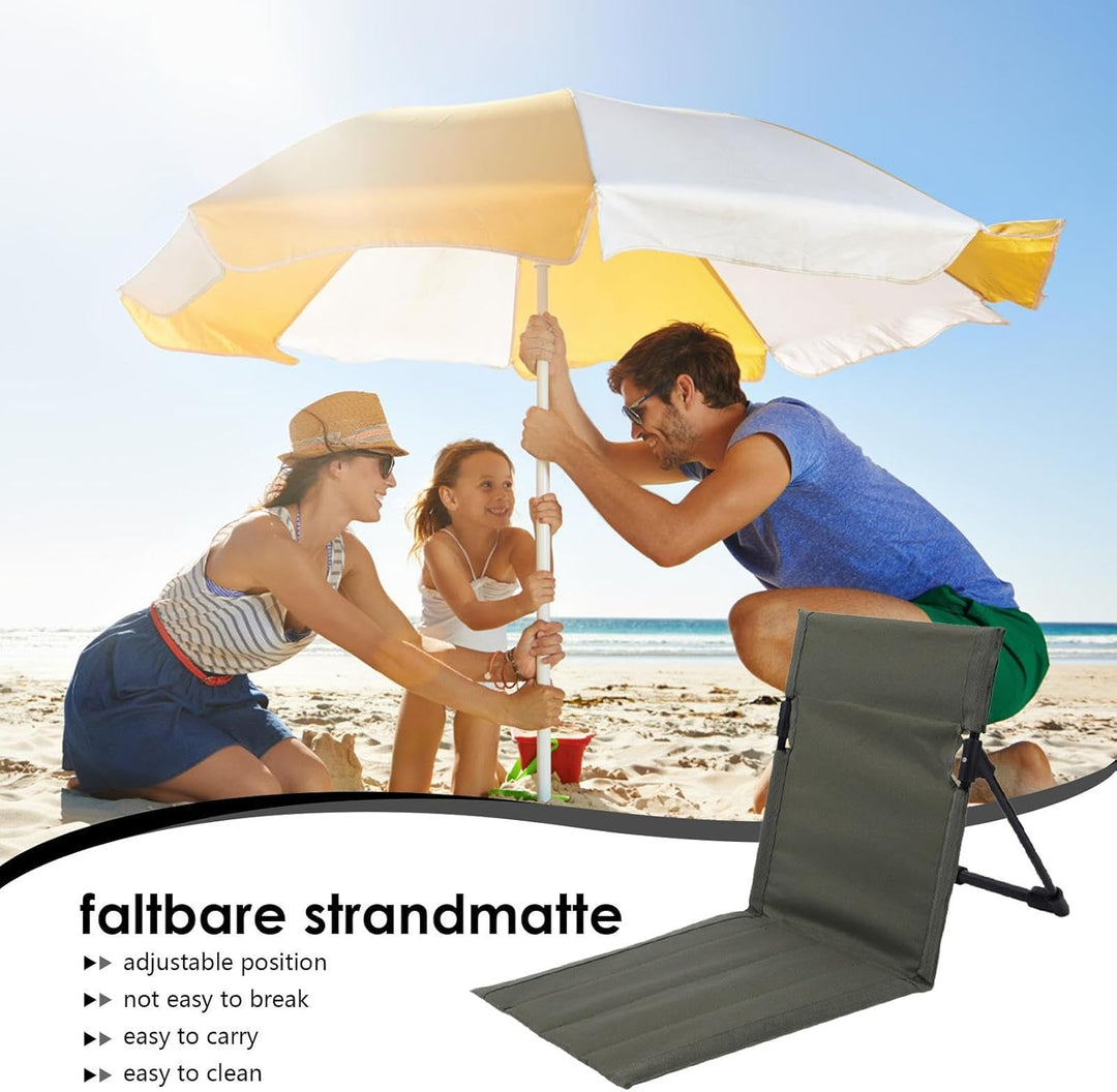 Reise-Strandstuhl, Strandstuhl-Liege, Klappbarer Loungesessel, Wasserfeste Strandliege mit Verstellb